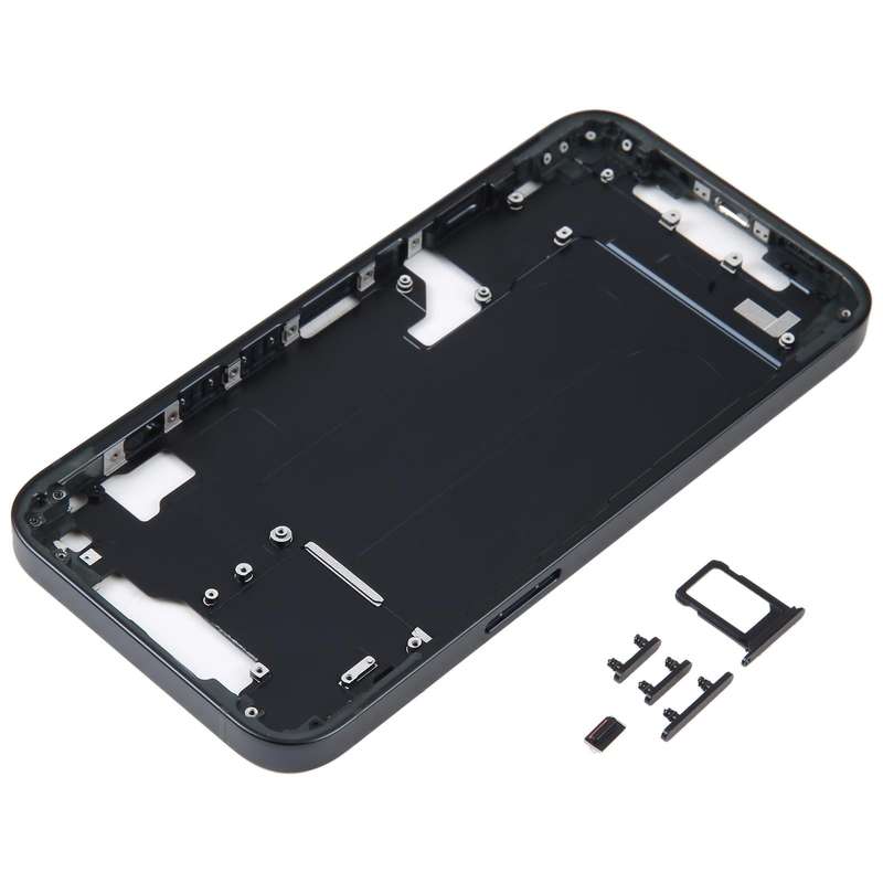 For iPhone 14 Middle Frame with Side Keys (Black)