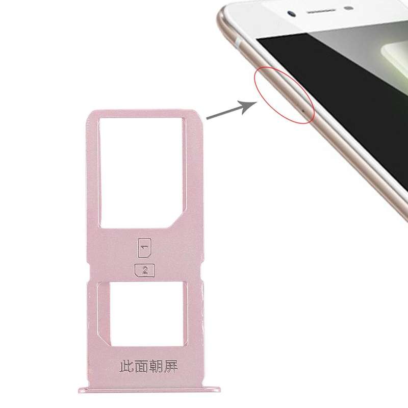 For Vivo X6S Plus 2 x SIM Card Tray (Rose Gold)