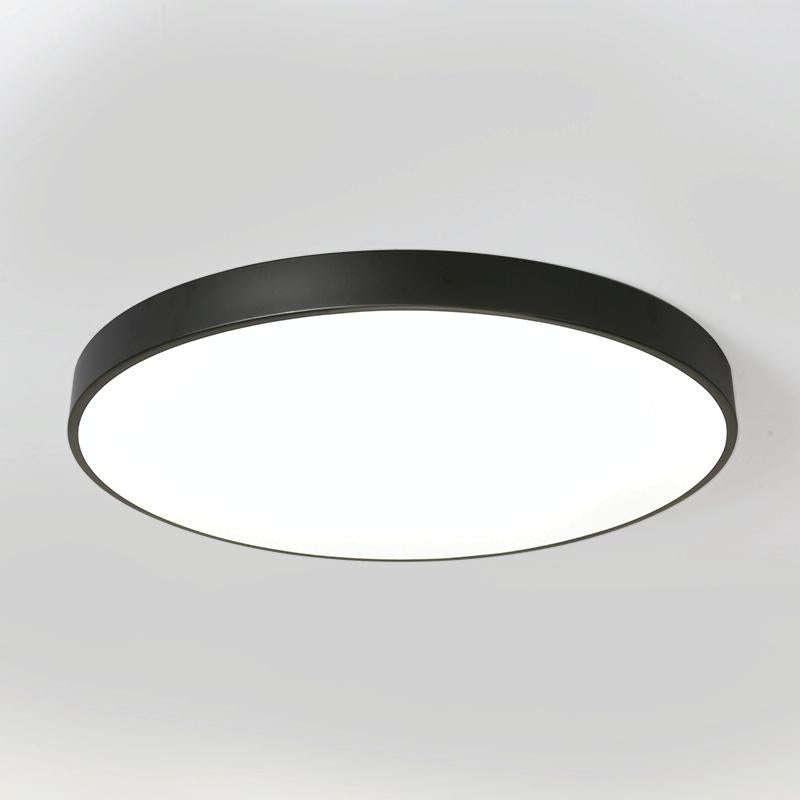 Macaron LED Round Ceiling Lamp, White Light, Size:23cm(Black)