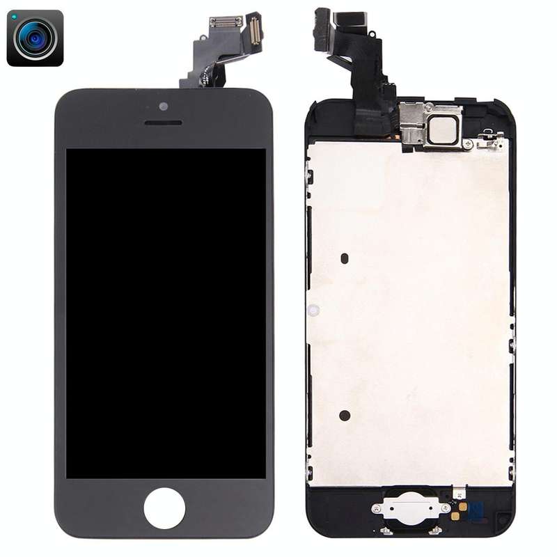 10 PCS Digitizer Assembly (Camera + LCD + Frame + Touch Panel) for iPhone 5C (Black)