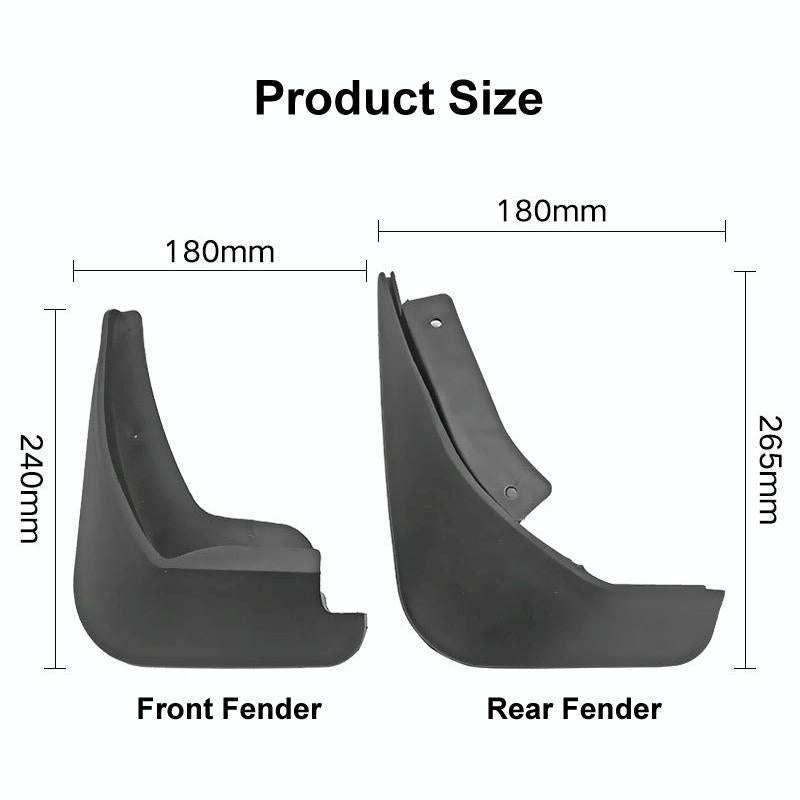 For Ford Fiesta 4pcs/Set Car Auto Soft Plastic Splash Flaps Fender Guard