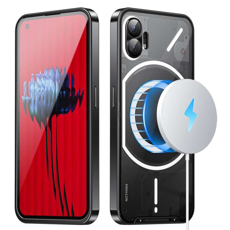 For Nothing Phone 1 Full Coverage Magnetic Phone Case(Black)