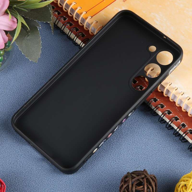 For Samsung Galaxy A03 Milk Tea Astronaut Pattern Liquid Silicone Phone Case(Black)