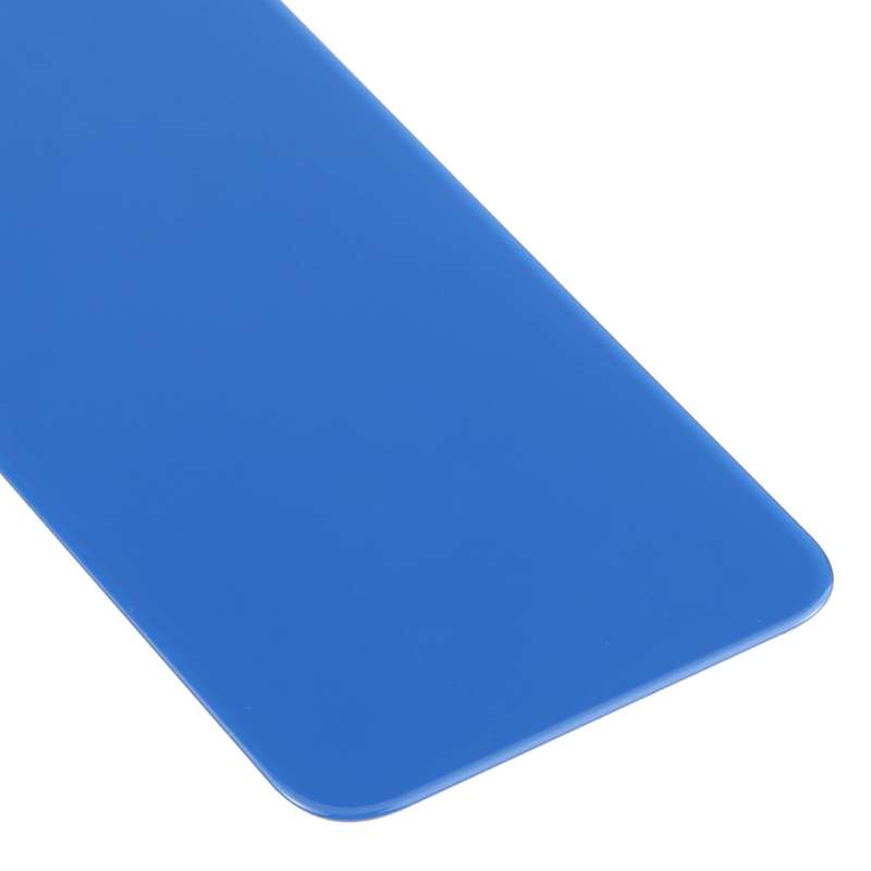 Easy Replacement Big Camera Hole Glass Back Battery Cover for iPhone X / XS(Blue)