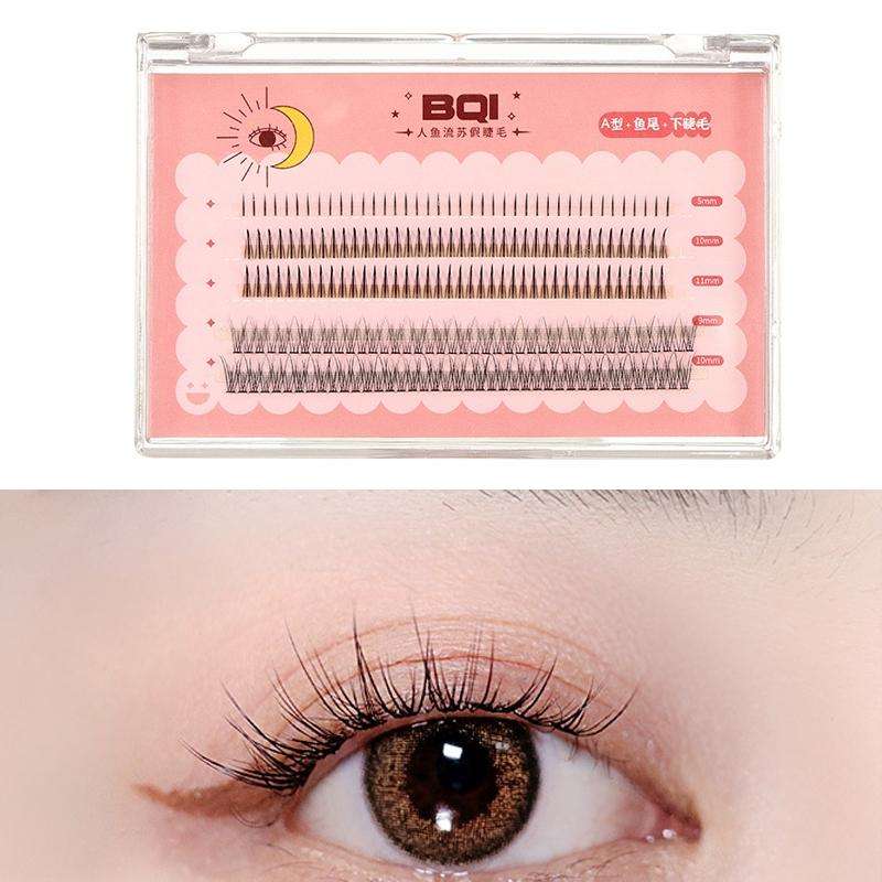 BQI B7229 Lightweight Natural Curling Three-dimensional Slim False Eyelashes, Style: Type A+Fisht...
