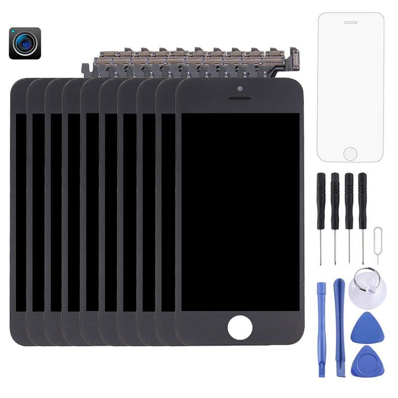 10 PCS TFT LCD Screen for iPhone 5 Digitizer Full Assembly with Front Camera