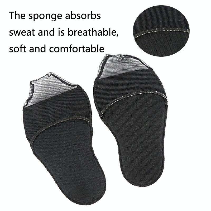 5 Pairs Invisible And Comfortable Sponge Thickened Half Pad Sweat-Absorbent And Breathable Forefo...