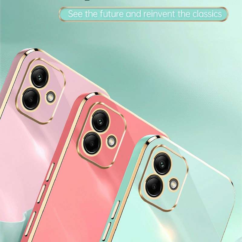For Samsung Galaxy A05 XINLI Straight Edge 6D Electroplate TPU Phone Case(Cherry Purple)