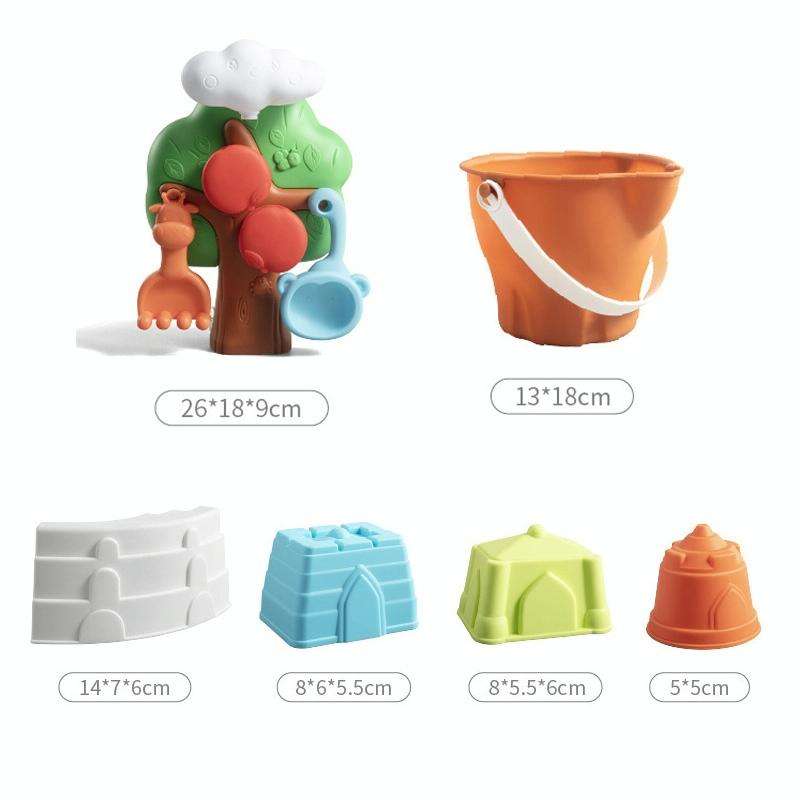 8 PCS / Set Trunk Beach Toy Set Children Sand Shovel And Water Play Tools