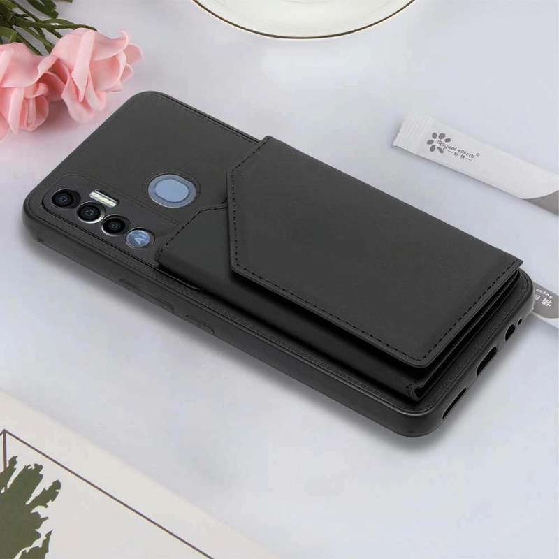 For Tecno Spark 7 Pro Skin Feel PU + TPU + PC Phone Case(Black)