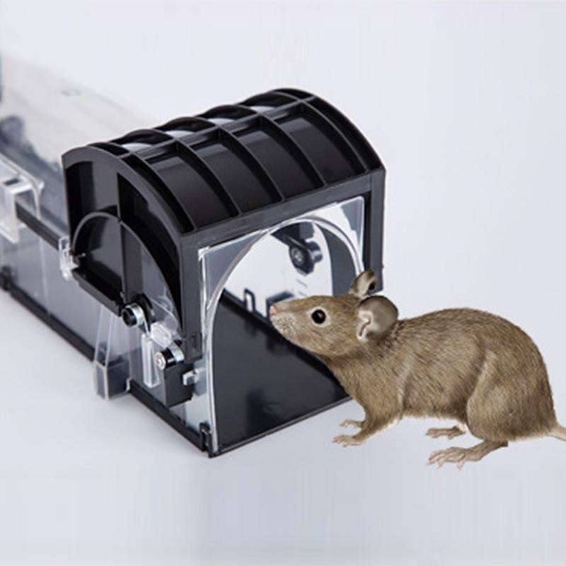 Door Humane Animal Live Cage, Rat, Mouse and More Small Rodents ABS Material Transparent Trap Cage