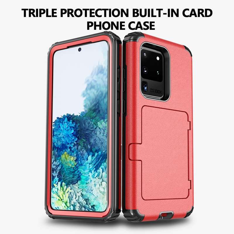For Samsung Galaxy S20+ Dustproof Pressure-proof Shockproof PC + TPU Case with Card Slot & Mirror...