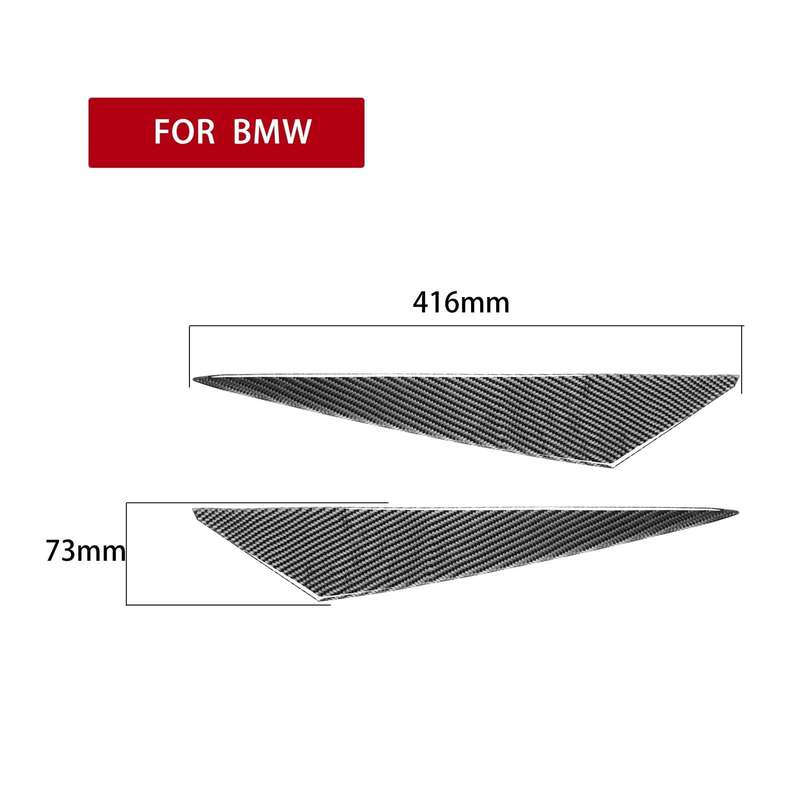 2 PCS / Set Carbon Fiber Car Lamp Eyebrow Decorative Sticker for BMW X1/E84 2009-2014, Drop Glue ...