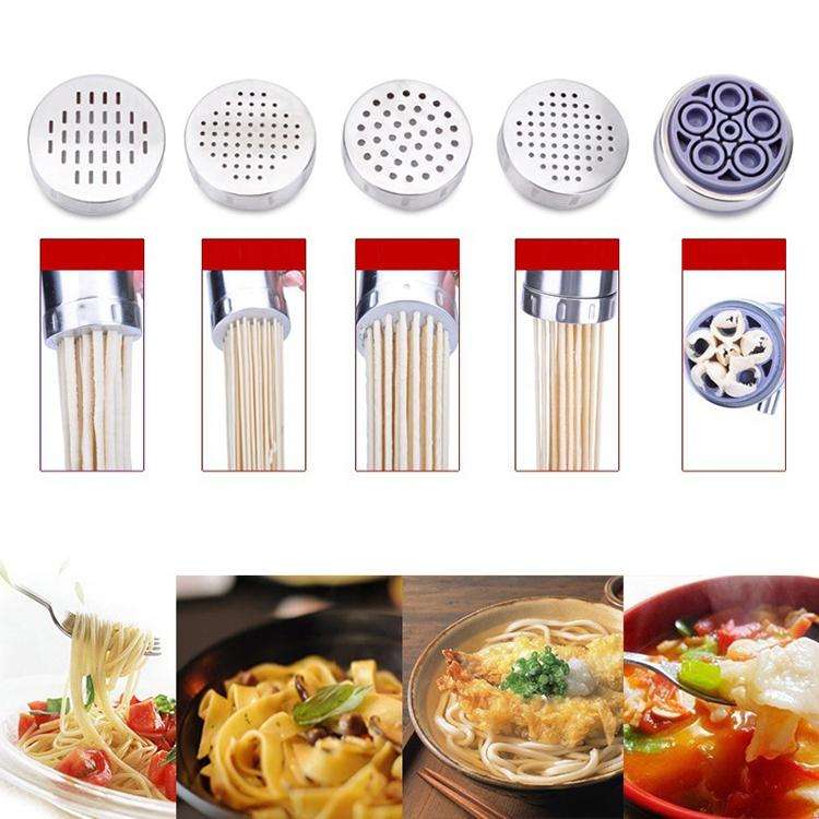 Household Stainless Steel Manual Pasta Machine Hand Pressure Noodle Machine Noodle Maker with 5 M...