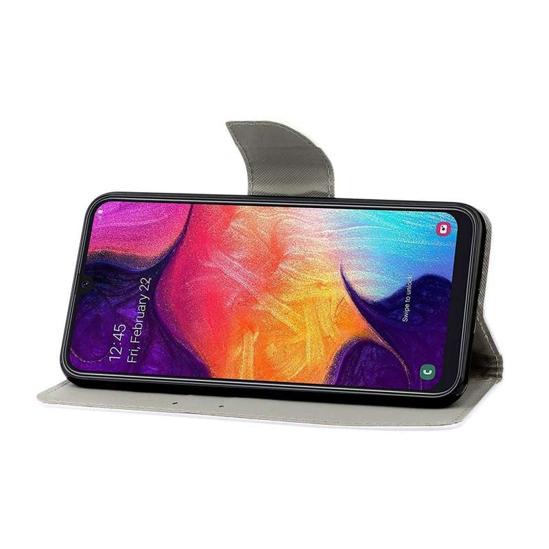 For Samsung Galaxy A50 / A30s Colored Drawing Pattern Horizontal Flip Leather Case with Holder & ...