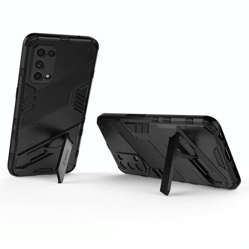 For OPPO Reno5 5G Punk Armor 2 in 1 PC + TPU Shockproof Case with Invisible Holder(Orange)