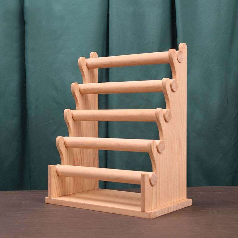 Solid Wood Detachable Jewelry Display Stand Watch Bangle Bracelet Storage Display Rack, Style: Fi...