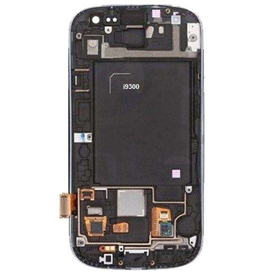 Original Super AMOLED LCD Screen for Samsung Galaxy SIII / i9300 Digitizer Full Assembly with Fra...