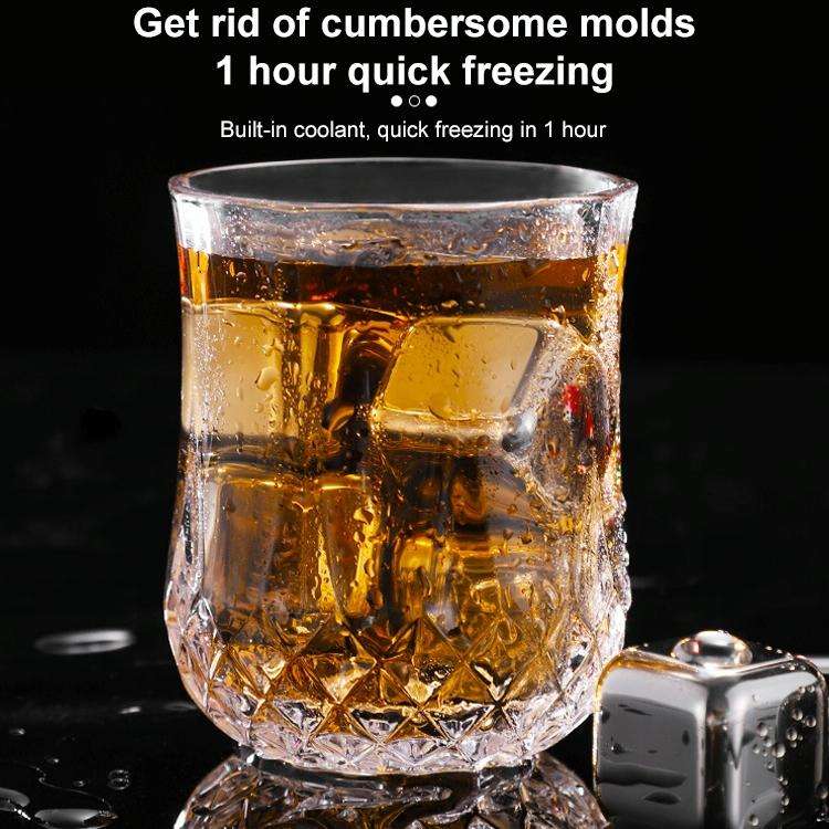 Stainless Steel Chilling Reusable Ice Cubes for Whiskey, Vodka, Liqueurs