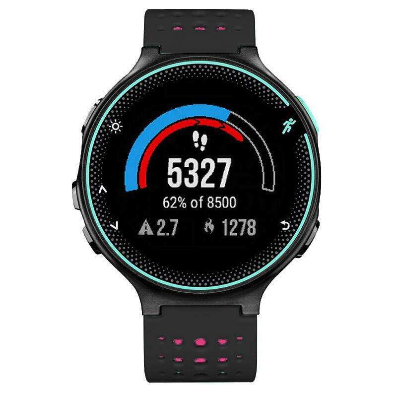 For Garmin Forerunner 235 Two-color Watch Band(Black Rose Red)