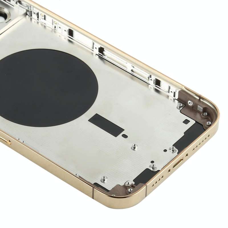 Back Housing Cover with SIM Card Tray & Side keys & Camera Lens for iPhone 12 Pro Max(Gold)