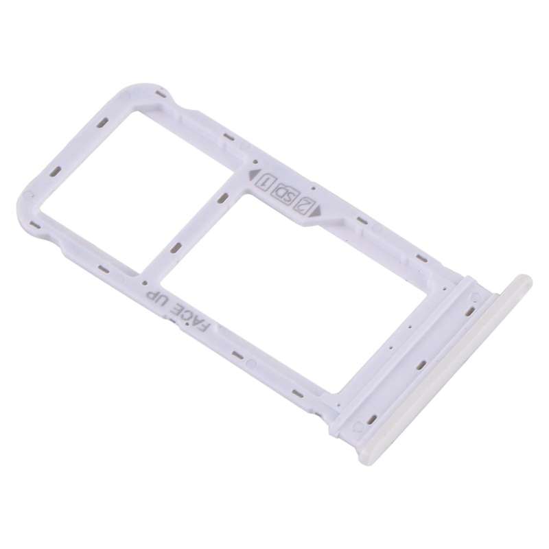 SIM Card Tray + Micro SD Card Tray for Motorola Moto G8 (White)
