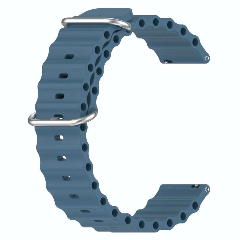 For Garmin Forerunner 55 20mm Ocean Style Silicone Solid Color Watch Band(Rock Gray)