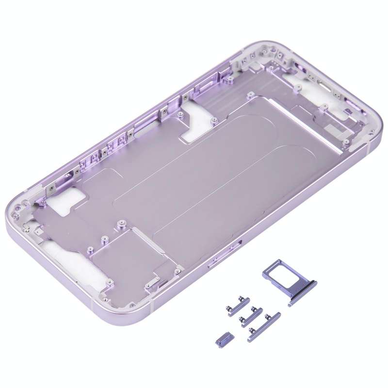 For iPhone 14 Middle Frame with Side Keys (Purple)