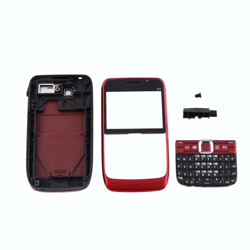Full Housing Cover (Front Cover + Middle Frame Bezel + Battery Back Cover + Keyboard) for Nokia E...