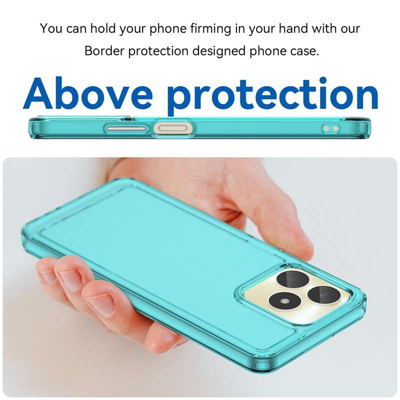 For Realme C51 Candy Series TPU Phone Case(Transparent Blue)