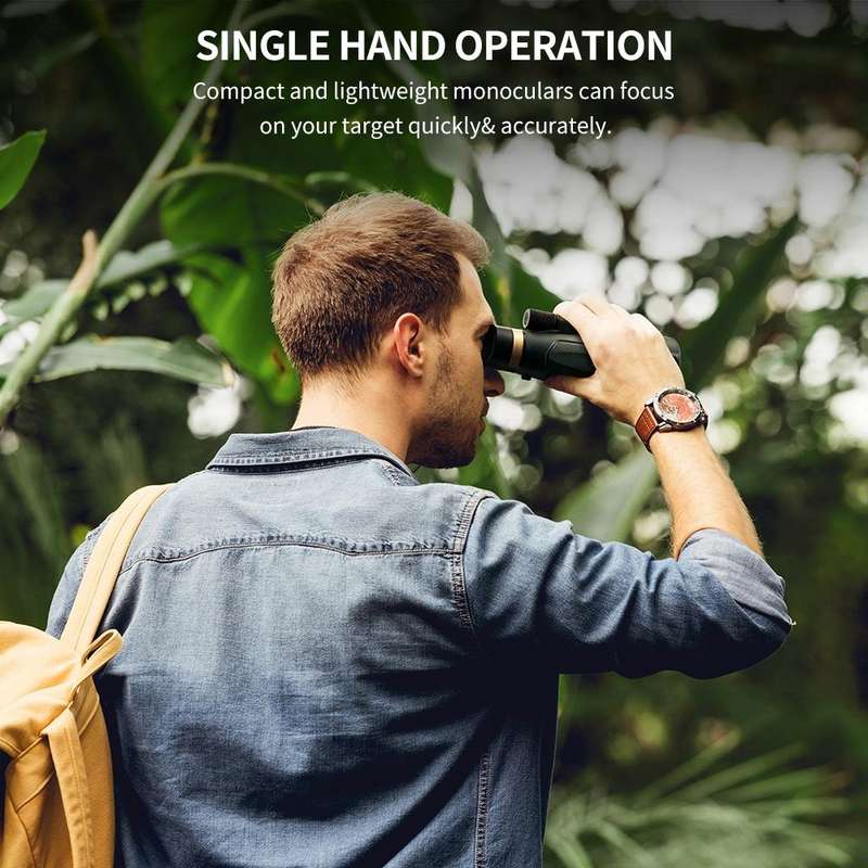 KF33.013 K&F Concept 12X50 Monoculars Adults High Power Monocular Telescope With Smartphone Adapter