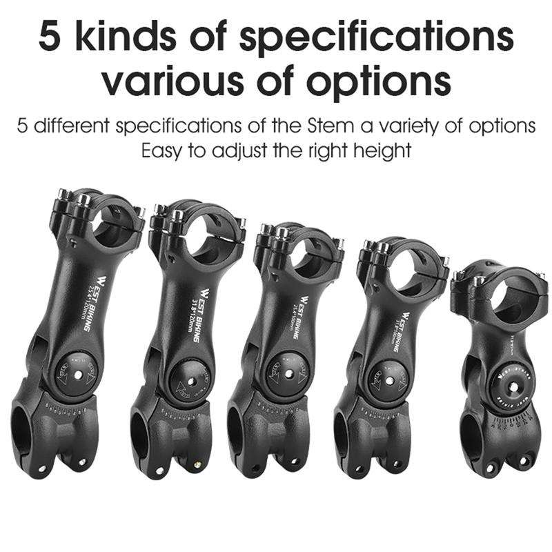 WEST BIKING Mountain Bike Adjustable Handlebar Angle Riser Handlebar Lift Accessories 31.8x100mm