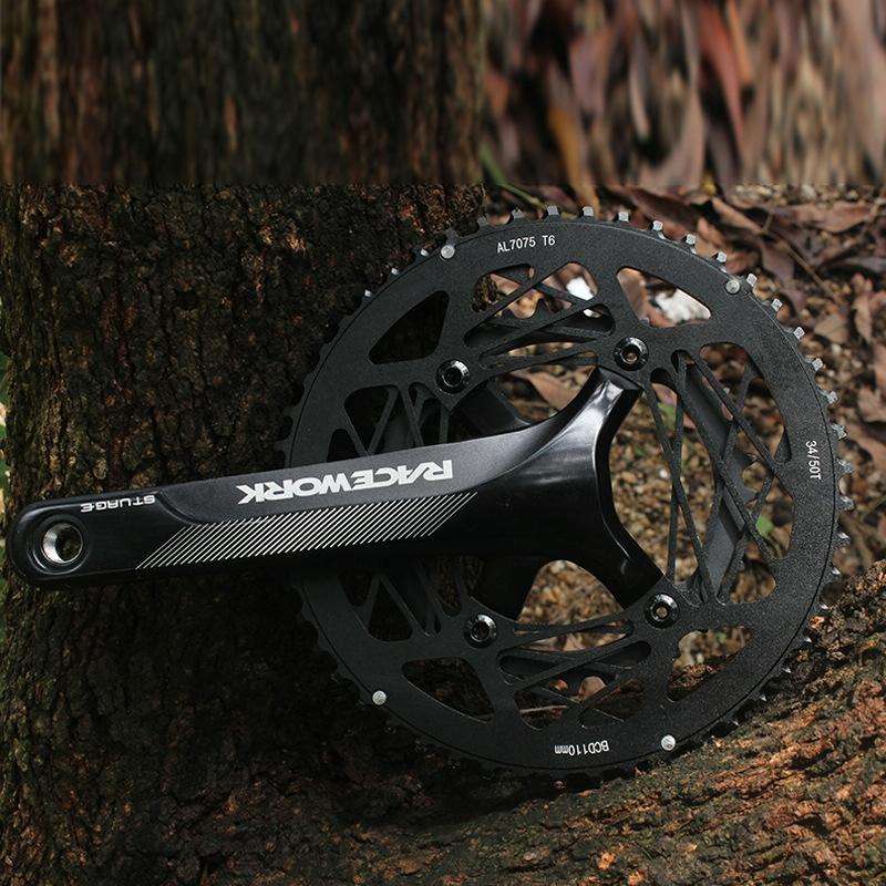 RACEWORK RKRFA Road Bike Aluminum Alloy 22-speed Crankset, Spec: 50-34T without BB