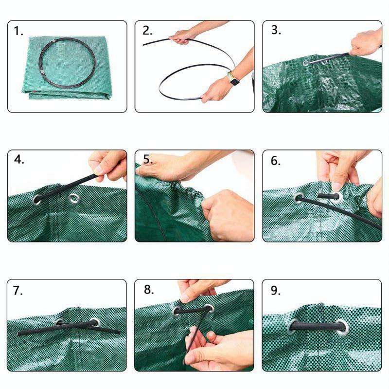 132 Gallons 500L PP Garden Fallen Leaves Bags Green Waste Bags, Size: 80cm x 100cm