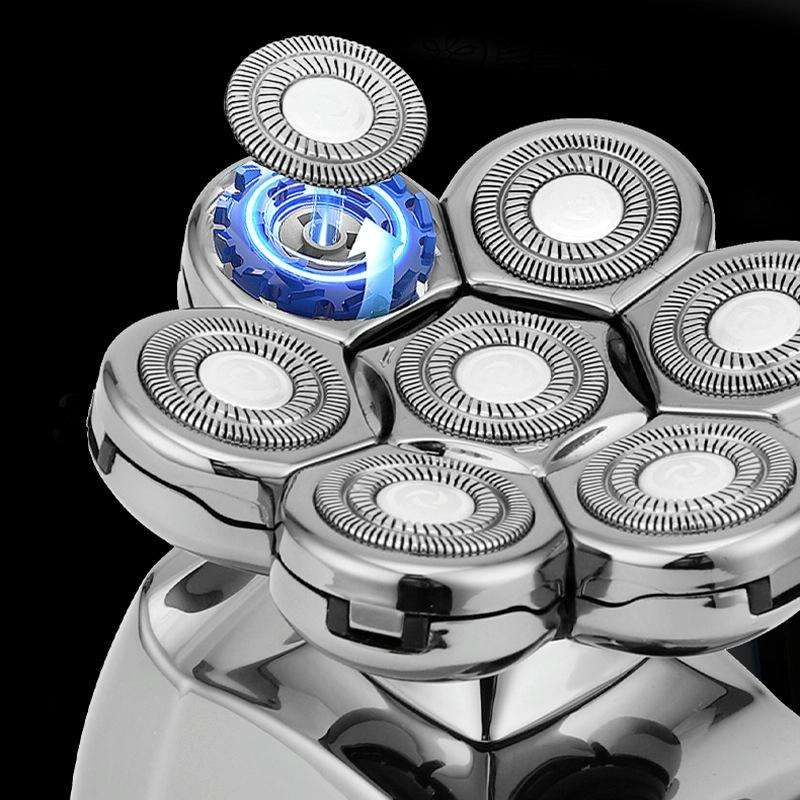 7-head Multifunctional Waterproof Barber Shaver, Specification: Wireless charging(6 in 1)