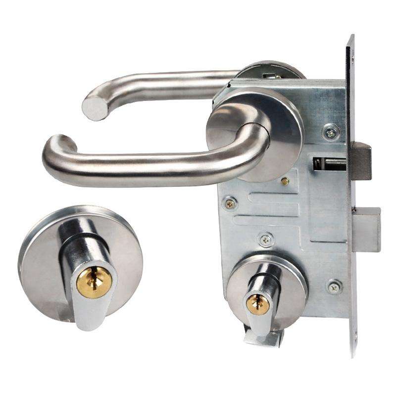 Stainless Steel Round Tube Fire Door Handle Passage Door Lever