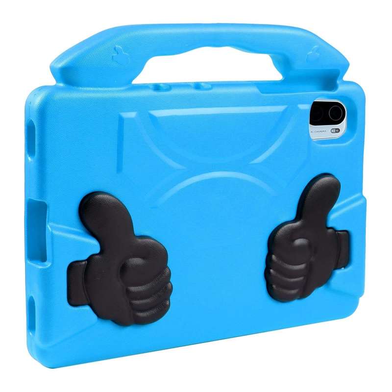 For Samsung Galaxy Tab A9+ 10.95 2023 Thumb Bracket EVA Shockproof Tablet Case(Blue)