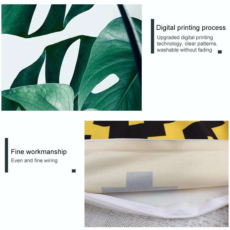 Tropical Plants Pillow Case Polyester Decorative Pillowcases Green Leaves Throw Pillow Cover Squa...