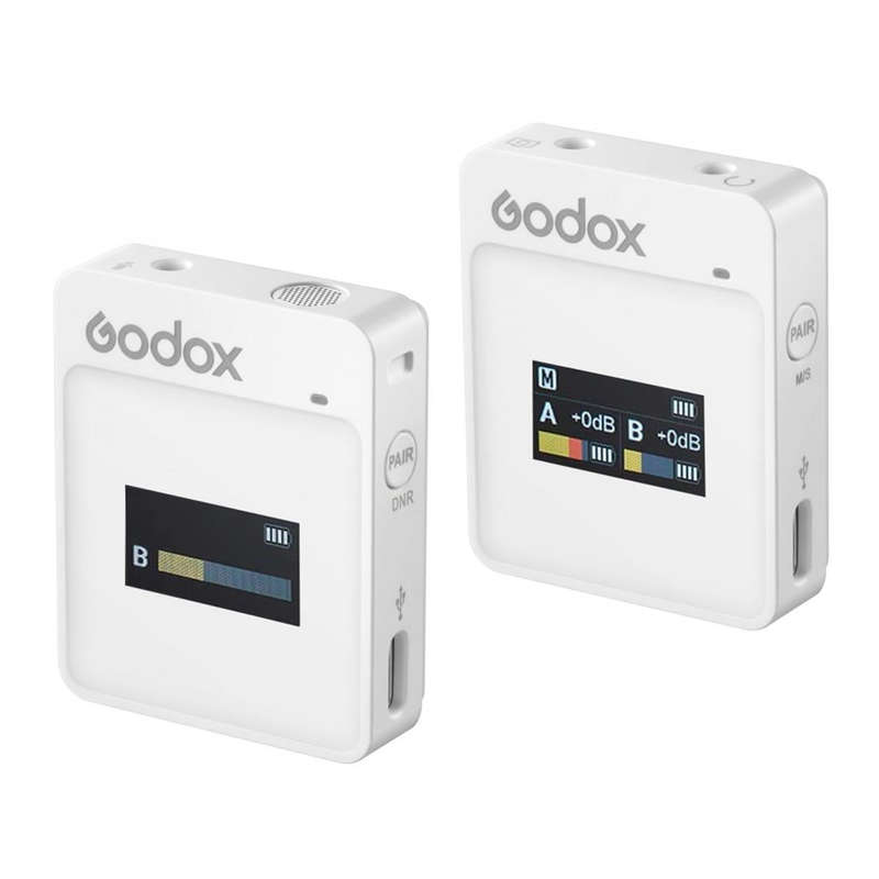 Godox MoveLink II M1 Wireless Lavalier Microphone System with Transmitters and Receiver for DSLR ...