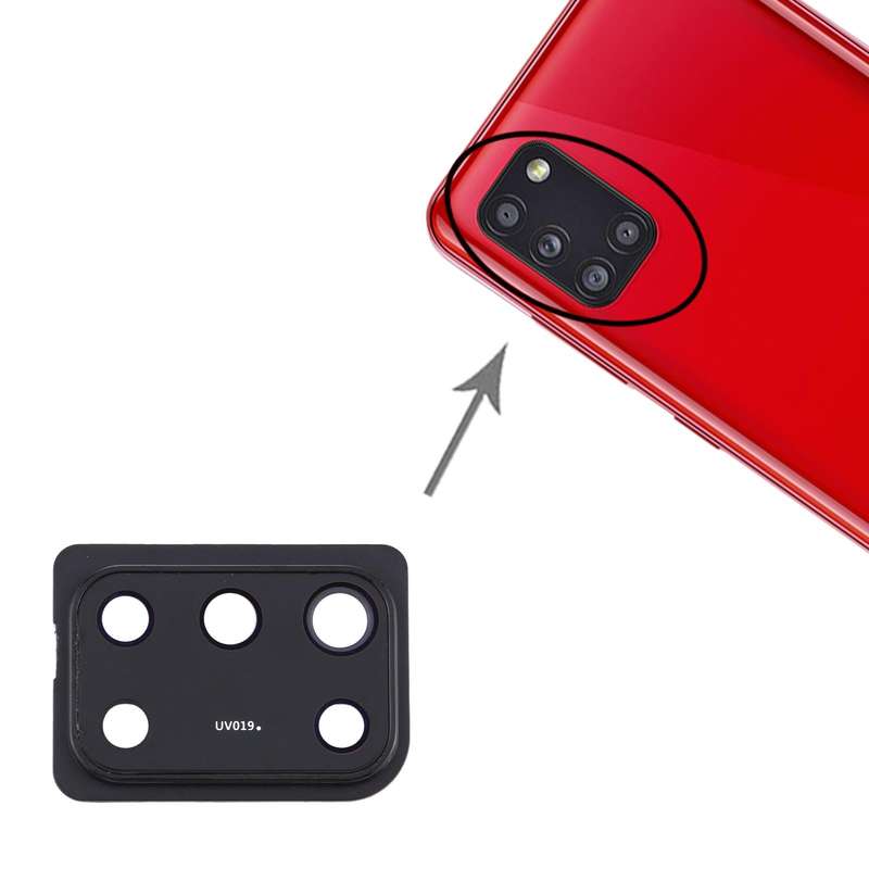 For Samsung Galaxy A31 10pcs Camera Lens Cover (Black)