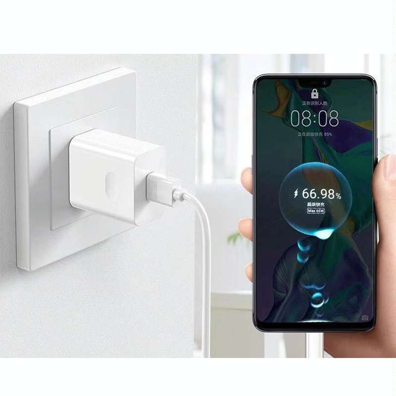 66W USB Fast Charging Travel Charger With EU Plug Conversion Head + 6A USB to Type-C Flash Chargi...