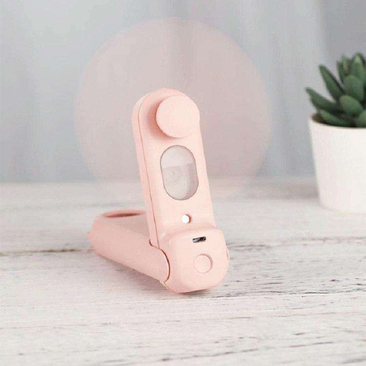 Portable Handheld Multifunction Fold Spray Fan Mini Electric Fan(Girl Pink)