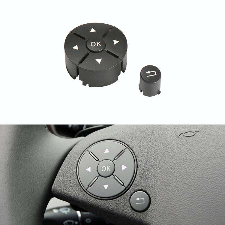 Car Left Side Steering Wheel Switch Buttons Panel for Mercedes-Benz W204 2007-2014, Left Driving(...