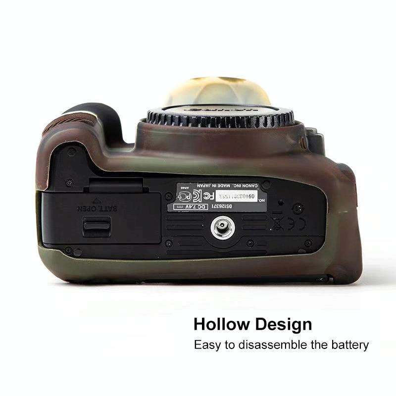 For Canon EOS 600D Soft Silicone Protective Case(Camouflage)