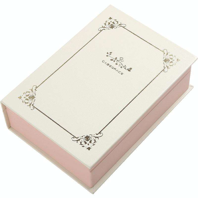 CASEGRACE Sp01115 Vintage Flip Book Shape Jewelry Box(White)