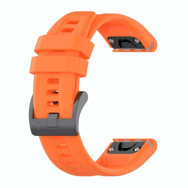 For Garmin Fenix 7X Quick Release Silicone Watch Band(Orange)