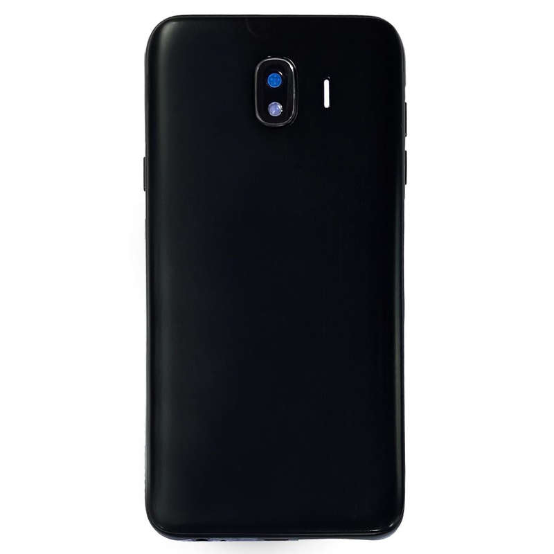 For Galaxy J4, J400F/DS, J400G/DS Back Cover + Middle Frame Bezel Plate (Black)