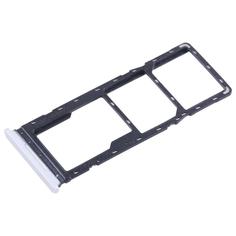 For Tecno Spark Go 2022 SIM Card Tray + SIM Card Tray + Micro SD Card Tray (Silver)