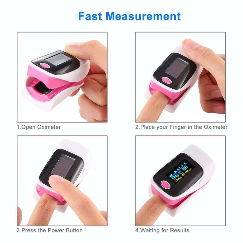 AB-80 Precision Finger Pulse Oximeter Blood Oxygen Monitor(Blue)