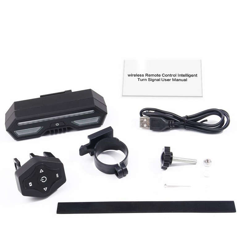 IPX4 85LM Waterproof USB Bicycle Turn Signal Light Rear Light Taillight with Remote Control